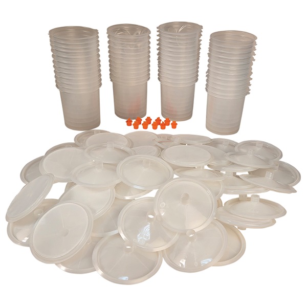DeVILBISS DeKUPS EVO Disposable Cup Liner & Lid Refill Kit - 24 oz